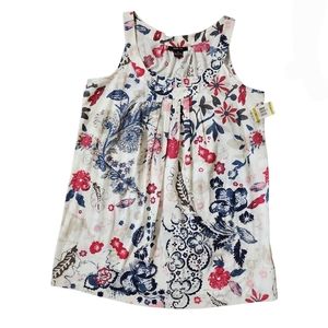 NWT Style & Co White Floral Print Size 14 'Isle De Capri' Dress